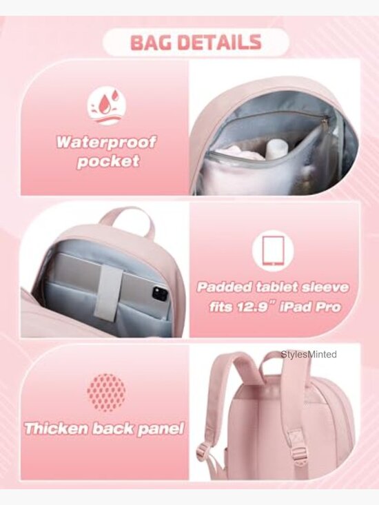 Mini Backpack with Wet Pocket and RFID Blocking Pocket, Small Backpack Purse main image 5